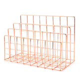 Qfdian Ins Minimalist Iron Desktop Storage Rack Organizer Table Organizing Rack Document Book Rack Desk Multi-functional Storage Rack