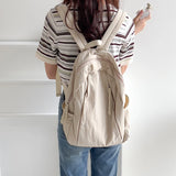 Qfdian Large Capacity Women Backpack Lightweight and Versatile College Student backpack fit A4 paper