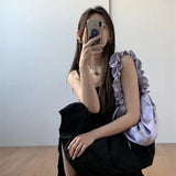 Streetwear Solid Ins Casual Women's Handbags Y2k Aesthetic All Match Pleated Shoulder Bags Korean Fairy Chic Simple Underarm Bag