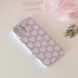 Qfdian Pink Heart Cute Phone Case For Iphone 15Pro 16ProMax 13 14 15 16 Pro Max 14ProMax 15ProMax Cover Fundas