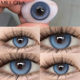 Qfdian Color Contact Lenses for Eyes Real Looking Myopia Prescription Contacts Lense with Degree Blue Cosmetics Contact Beauty Pupil