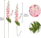 Qfdian 6pcs Blue Delphinium Artificial Flowers Long Stem Larkspur for Wedding Centerpieces Floral Arrangements Home Vase Decor