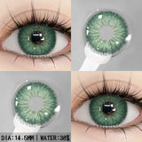 Qfdian Colorful Contact Lenses for Eyes 1pair Fashion Blue Eye Contacts Brown Lenses Gray Pupils Yearly Cosmetic Green Lenses