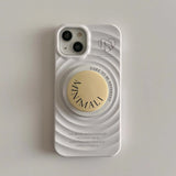 Qfdian 4 Colors simple summer magnetic phone case for iphone 14pro 14 13 15promax 13promax 15 12 pro max stand holder circle shell