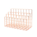 Qfdian Ins Minimalist Iron Desktop Storage Rack Organizer Table Organizing Rack Document Book Rack Desk Multi-functional Storage Rack