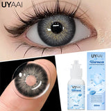 Qfdian 60ML Lenses Solution Set 1 Pair Hot Sales Colored Contact Lenses for Eyes with ICE COOL Contact Lenses Solution Liquid