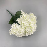 Qfdian  5 Heads Hydrangea Bouquet Silk Artificial Flowers for Party Wedding Living Room Decoration Accessories Home Decor Fake Flowers