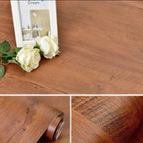 Qfdian 40cm x3m Wood Grain DIY Home Decor Waterproof Wall Stickers Self Adhesive PVC Wallpaper Bedroom Wardrobes Cabinets Sticker