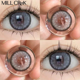 Qfdian 0-800 Degree sLenses ColorLenses Purple Colored Lenses Big Diameter Brown Lenses Blue Color Contact Lenses for Eyes