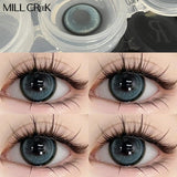 Qfdian Colored Contact Lenses Myopia Lenses with Diopters Cosmetic Contact Lens Wholesale 100 pcs Yearly Eye Beautiful Pupil Makeup