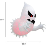 Qfdian  1PC Halloween Inflatable Corpse Ghost Isolation Tape Rotating Flame Light for Outdoor Horror Party Scene Decor