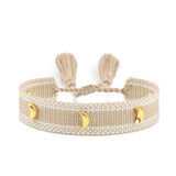 Qfdian Hand Woven Bracelets Adjustable Studded Stars Bracelet Fashion Jewelry Gifts