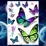 Qfdian  Ankle Flora Cherry Lavender Flash Fake Waterproof Tattoos Temporary Women Arm Chest Tattoo Stickers Body Art Custom Tatoos