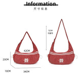 Qfdian 2025 New Trendy Striped Handbags Casual Men Women Outdoor Sports Crossbody Bag Y2k Aesthetic Ins All Match Travel Shoulder Bags