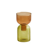 Qfdian  2pc Set Mini Vases Terrarium Hydroponic Plant Pot Glass Vase Wedding Flowers Candle Holders Decor Avocado Glass Growing Bud Vase