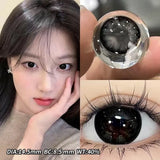 Qfdian 1 Pair High Quality Color Contact Lenses with Diopter Myopia Eyes graduated color Beauty Pupil Makeup Yearly