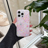 Qfdian Pink Star Pendant Phone Case For Iphone 15ProMax 16Pro 13 14 15 16 Pro Max 13ProMax 13Pro Cover Protect Fundas