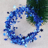 Qfdian  7.5m/8.2Yard Christmas Tree Decor Gold Silver Red Sparkly Star Wire Christmas Decorations Xmas Home Party Birthday Party Wedding