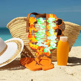 Qfdian  24/36pcs Hawaiian Leis Bulk Luau Party Colorful Tropical Flower Necklace Leis Summer Beach Hula Dance Party Decorations Supplies
