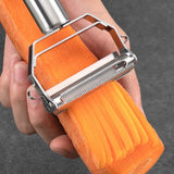 Qfdian Multifunctional Kitchen Peeler Vegetable Fruit Peeler Stainless Steel Durable Potato Slicer Household Shredder Carrot Peeler