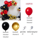 Qfdian  96Pcs Red White Balloon Arch Garland Kit Red Confetti Ballon Set Birthday Party Decoration Wedding Graduation Baby Shower Globos