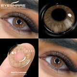 Qfdian Color Contacts for Eyes 1Pair Blue Eye Contacts Gray Pupils Brown Lenses Green Eye Contact Lenses Beauty Makeup Yearly
