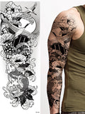 Qfdian  1pcs Waterproof Temporary Tattoo Sticker Dark Skeletons Fish Bird Elegance Aggressiveness Fake Tatto Flash Tatoo for Women Men