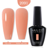 Qfdian  15ml UV Gel Nail Polish Semi Permanent Gel Varnish Enamel Brown Nail Gel Design Red Nails Art Nude Color Glitter Manicure