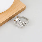 Silver Gold Color Concave convex Irregular Width Open Ring Female New Fashion Creative Vintage Punk Party Jewelry Gifts