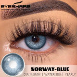Qfdian 1pair Colored Contact Lenses for Eyes Blue Eye Lenses Brown Lenses Gray Pupils Lens Yearly Cosmetic Green Eye Contacts