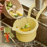 Qfdian  ‌Sink Filter Basket Wall-mounted Sink Draining Basket Household Detachable Kitchen Food Residue Filter Kitchens Accessories