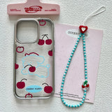 Qfdian  Electroplating Cartoon Cherry Dog Phone Case, for IPhone 16 15 14 13 Pro Max X XR XSMAX 7 8 Plus Shockproof Soft Cover
