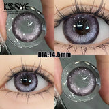 Qfdian 2PCS New Colored Contact Circular Lenses Degree -0.00 to -8.00 Green Eyes Beauty Pupil  Makeup Blue Lens Fast Shipping