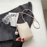 Qfdian Women PU Leather Small Crossbody Bag Fashion Designer Cell Phone Bag Lightweight Simple Shoulder Bag Ladies Travel Purse