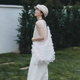 Qfdian  Luxury Design Gauze Fairy Shoulder Bag Women Y2k Aesthetic Elegant Handbags Casual Y2k Aesthetic All Match Crossbody Bags Trendy
