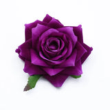 Qfdian  50PCS 10CM Big Roses Artificial Flower Home Decoration Christmas Wreaths Wedding Bridal Accessories Clearance Headwear Brooch