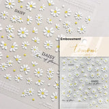 Qfdian Hipster Pure White Flowers Rose Spring Lily Peony Camellia Daisy Jelly Cherry Blossom Magnolia Nail Art Stickers Manicure Decals