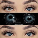 Qfdian  1 Pair Fashion Lenses Colored Contact Lenses for Eyes Beauty Green Eyes Lenses Natural  Brown Lens Grey Lens