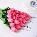 Qfdian  10PCS Artificial Flower Real Touch Tulip Scrapbooking Vase for Home Decor Wedding Garden Rose Arch Garland  Mother's Day Bouquet