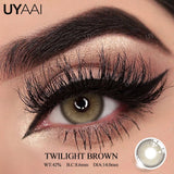 Qfdian  Colored Contact Lens NEW Twilight Series Cosmetics Natual Black Lens Woman Makeup Green Pupils Beauty Blue Contacts Lenses