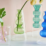 Qfdian Nordic Modern Double Wall Vase Creative Hydroponic Transparent Glass Vase Living Room Desktop Decor Art Ornament Home Decor