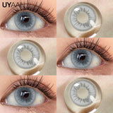 Qfdian NEW Colored Contact Lenses for Eyes Green Colored Pupils Natural Blue Eye Contacts Natural Gray Lenses Brown Fashion Lens