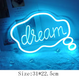 Qfdian  Led Neon Sign Crown Decorations Holiday Party Wedding Decoration Room Night Light Home Wall Bar Baby Girls Friends Birthday Gift