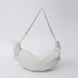 Qfdian Nylon Vintage Women Trendy Shoulder Bag Grunge Fashion Casual All Match Handbags Y2k Aesthetic Simple Office Lady Crossbody Bags