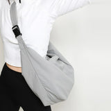 Qfdian Y2k Grunge Vintage Nylon Hobo Bag Women Simple Men All Match Students Handbags Korean Casual Streetwear Shoulder Crossbody Bags