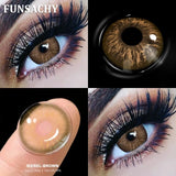 Qfdian  1Pair New Colored Contact Lenses for Eyes Big Black Eye Lens Natural Yearly Cosmetics Beauty Women Men Pupils Fast Ship