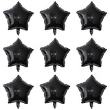 Qfdian  18inch Gold Star Foil Balloons Black Red Silver Five Star Balloon Set Birthday Party Decor Baby Shower Gender Reveal Decoration