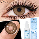 Qfdian 60ML Lenses Solution Set 1 Pair Color Contact Lenses for Eyes with ICE COOL Contact Lenses Solution Liquid Eye Care