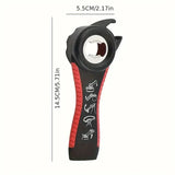 Qfdian Opener Multi Functional Five In One Beverage Bottle Opener Cap Twister Four Position Can Opener Anti Slip Cap Twister