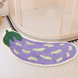 Qfdian Cartoon Banana Bathroom Rug Plush Carpet Bath Mat Anti-Slip Area Rugs for Bedroom Arc Floor Mats Room Decorative Carpets